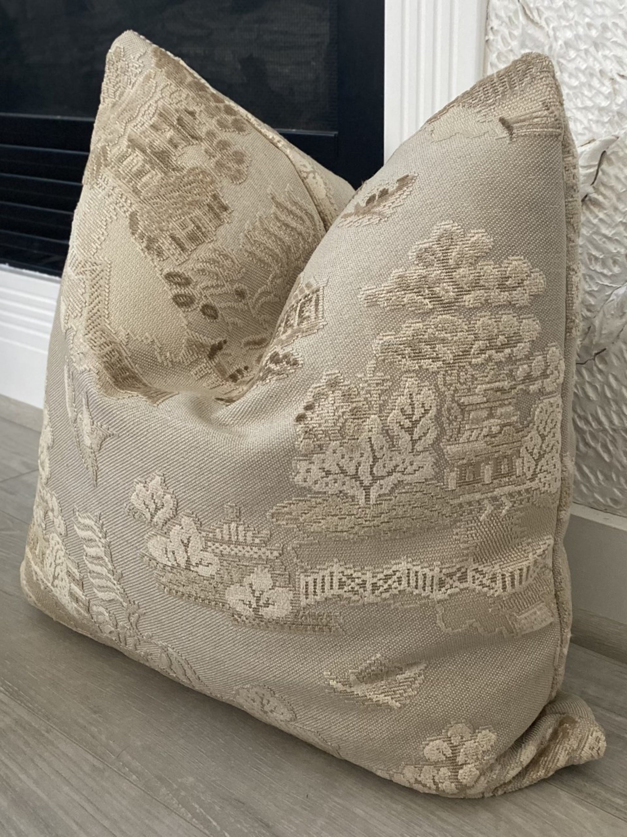 Brunschwig & fils Tan Pogoda pillow