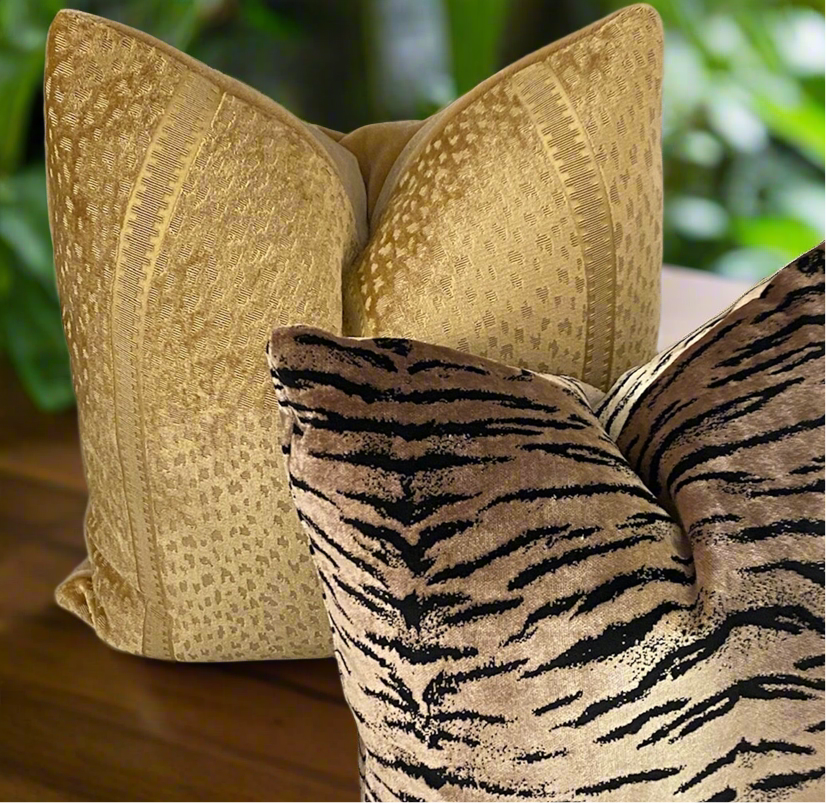 Stunning Gold Antelope Velvet Pillow Cover