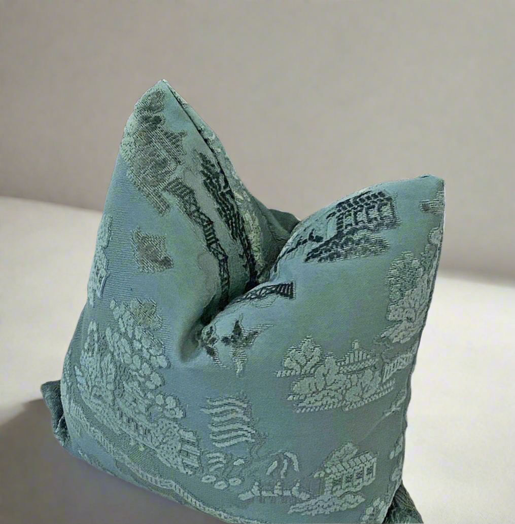 Marly & Mohair Luxury Verdure Velvet Pillow Cover - Forest Greens