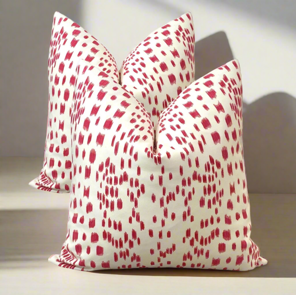 Pink Abstract Animal Print Pillow Cover
