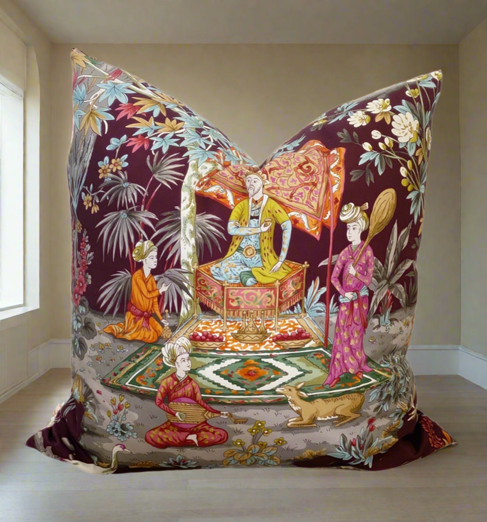 Plum Chinoiserie Pillow Cover