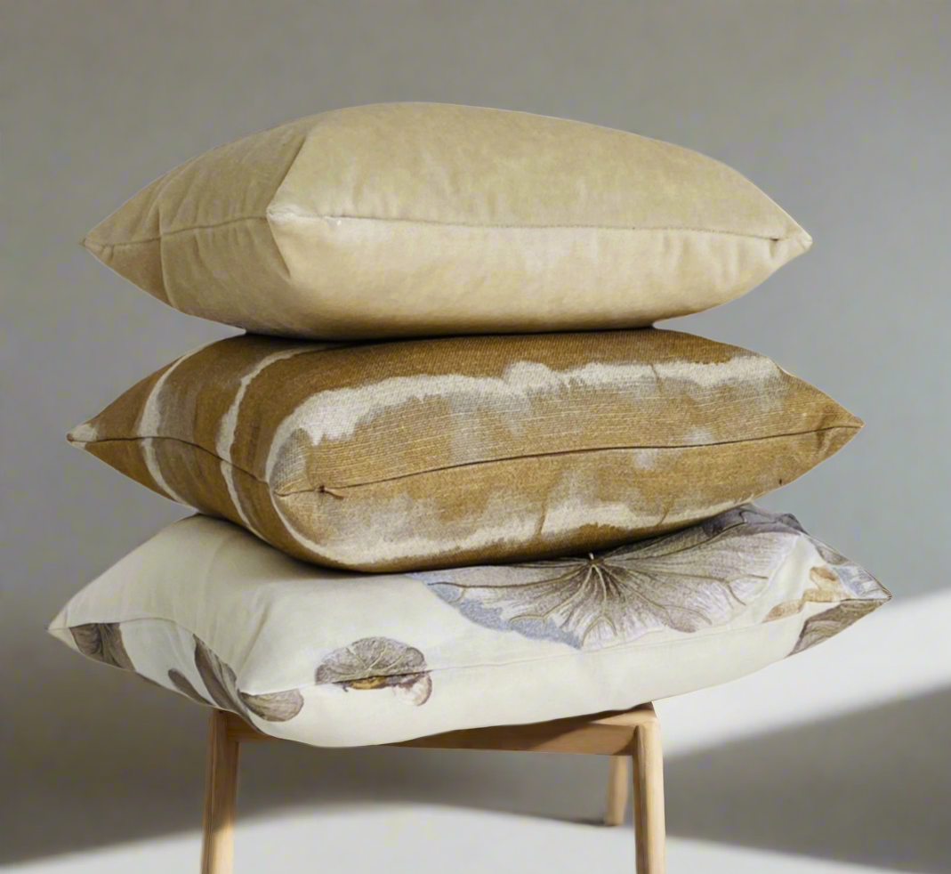 Gold Shibori Pillow Cover