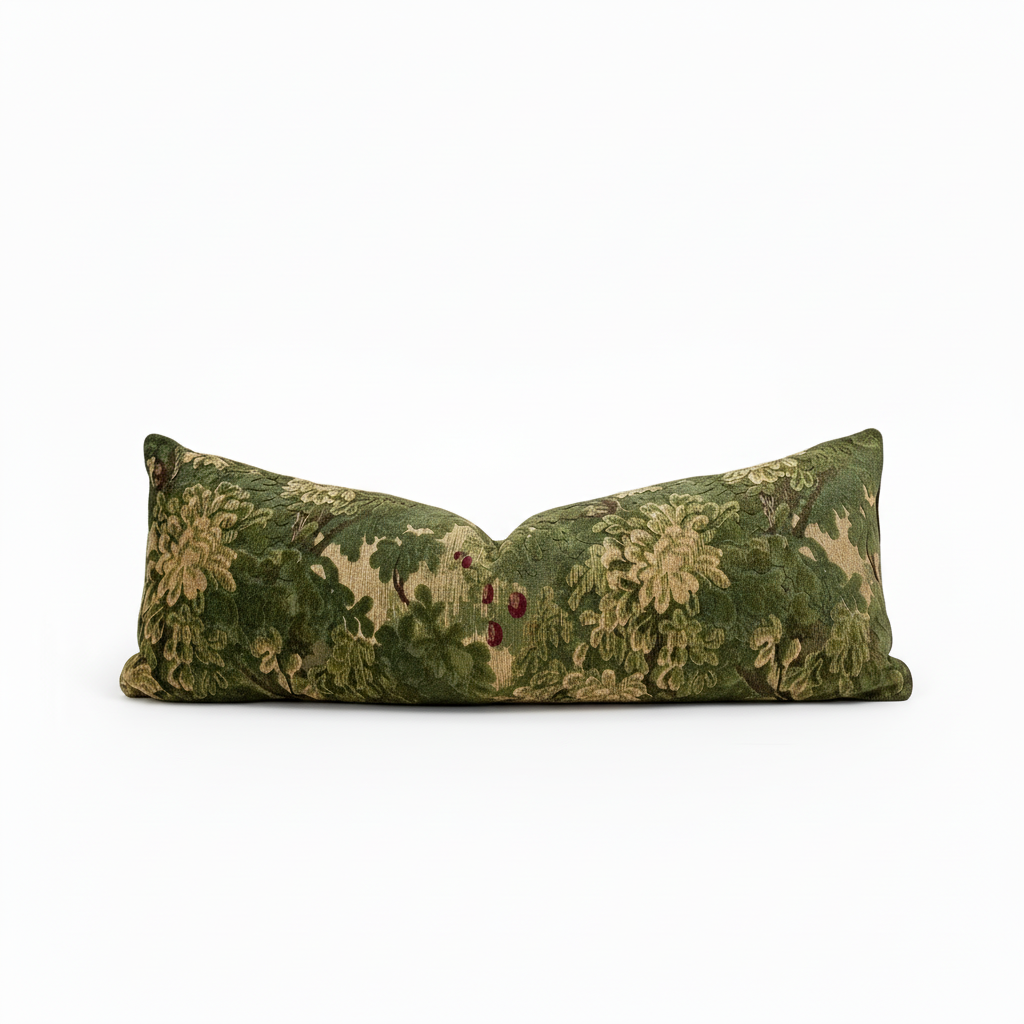 Marly & Mohair Luxury Verdure Velvet Pillow Cover - Forest Greens