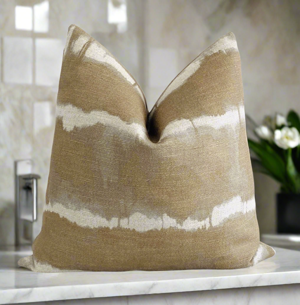 Gold Shibori Pillow Cover