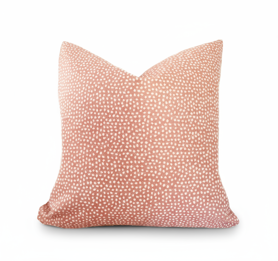 Coral Spotted Pillow Cover
