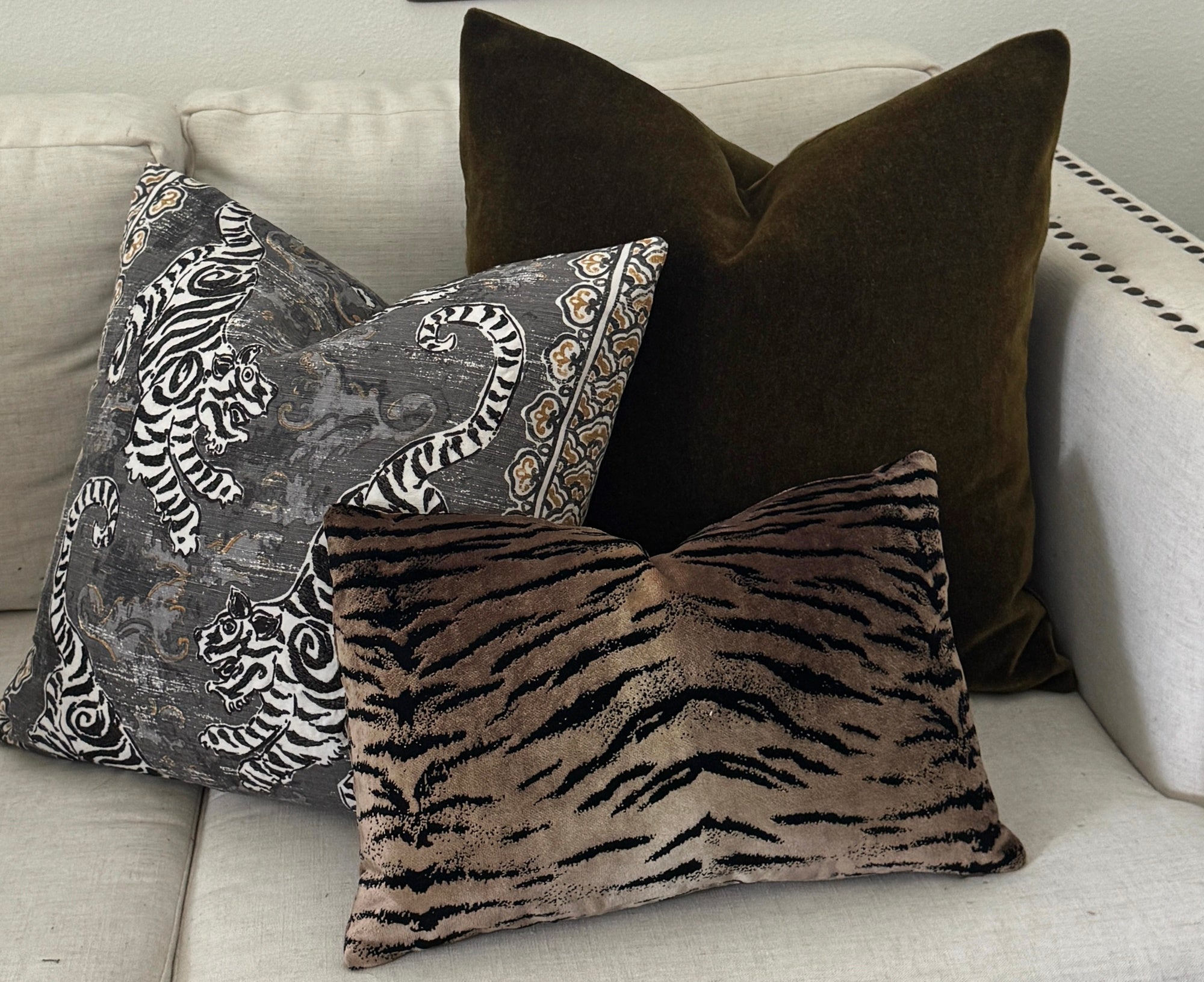 Animalia Velour Velvet Pillow Cover