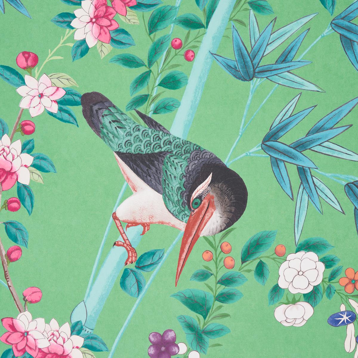 Schumacher Brighton Pavilion Panel Walllpaper - Emerald