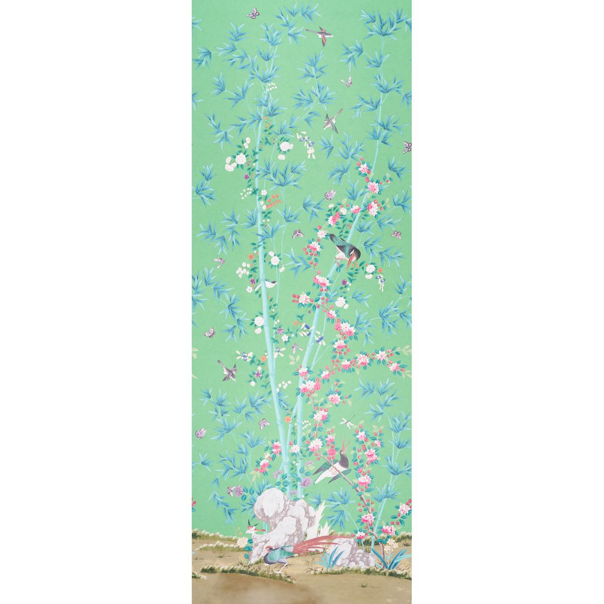 Schumacher Brighton Pavilion Panel Walllpaper - Emerald