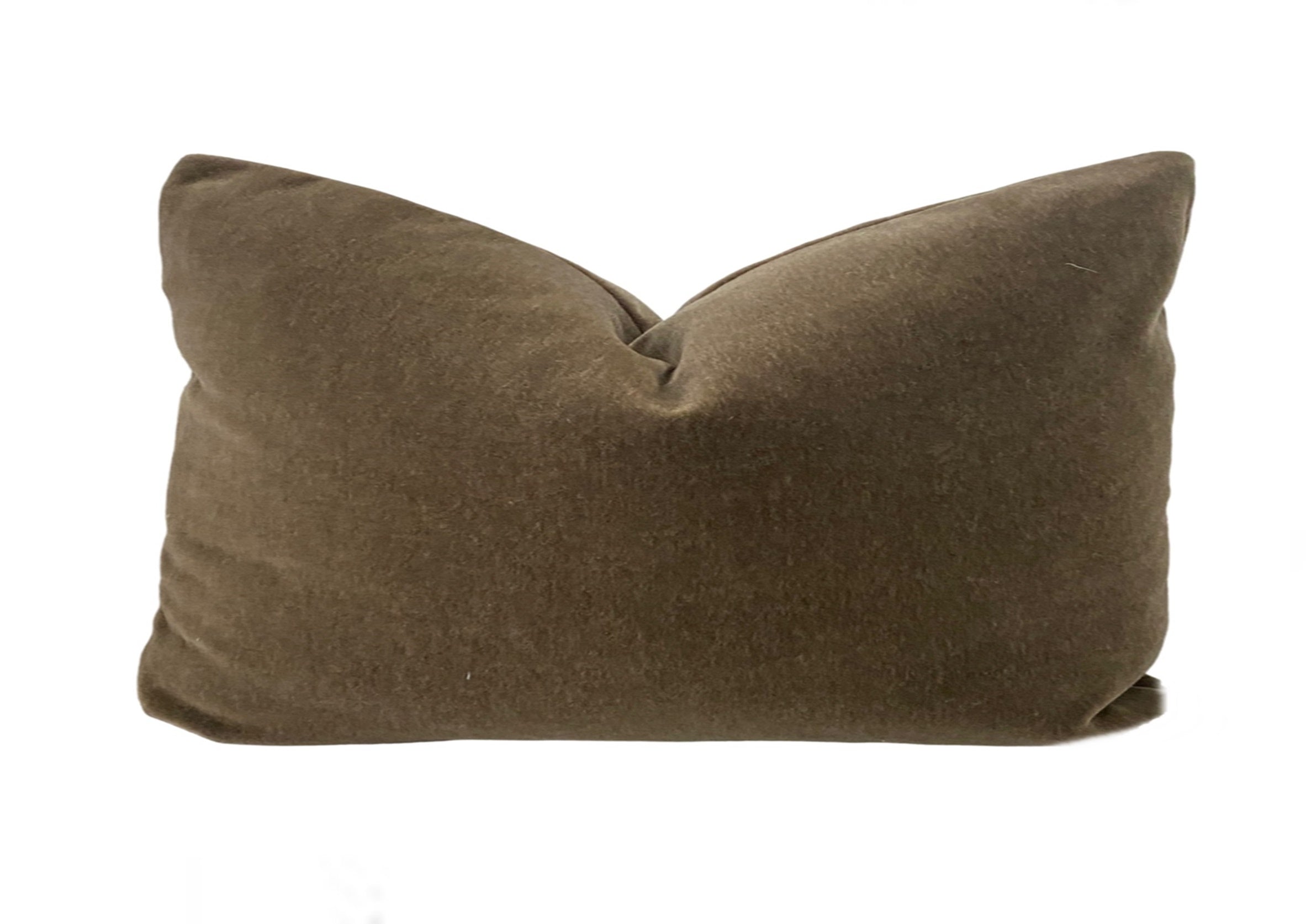Bronze Brown Mohair Pillow Cover