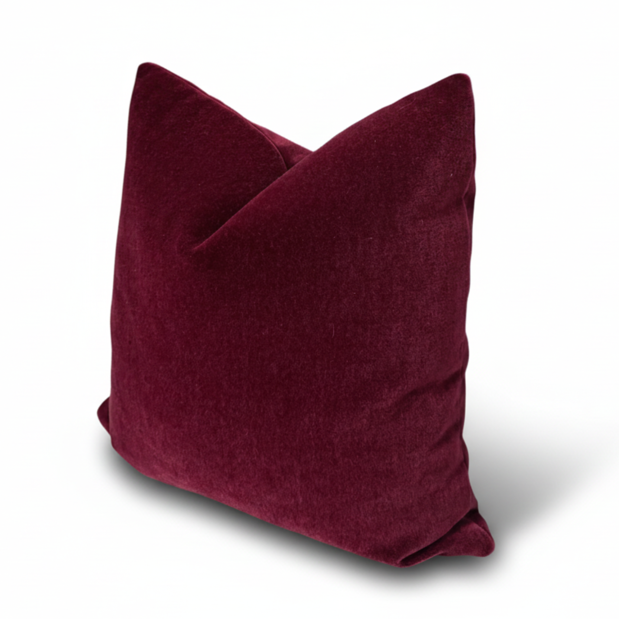 Burgundy Mohair Pillow Cover