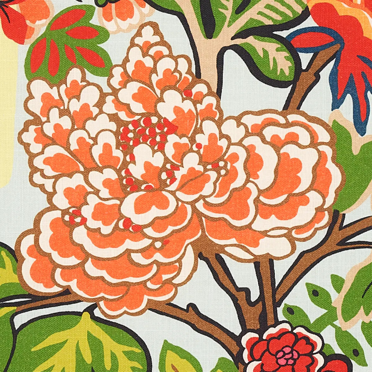 Schumacher Chiang Mai Dragon Indoor/Outdoor Fabric - Aquamarine