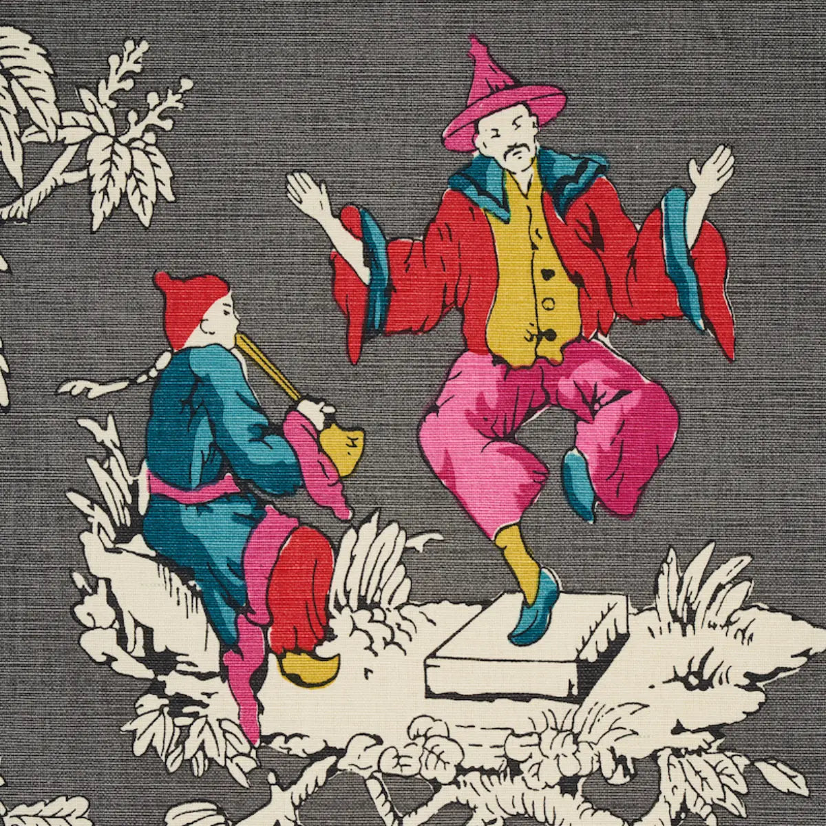 Schumacher Chinoisierie Moderne Fabric - Graphite