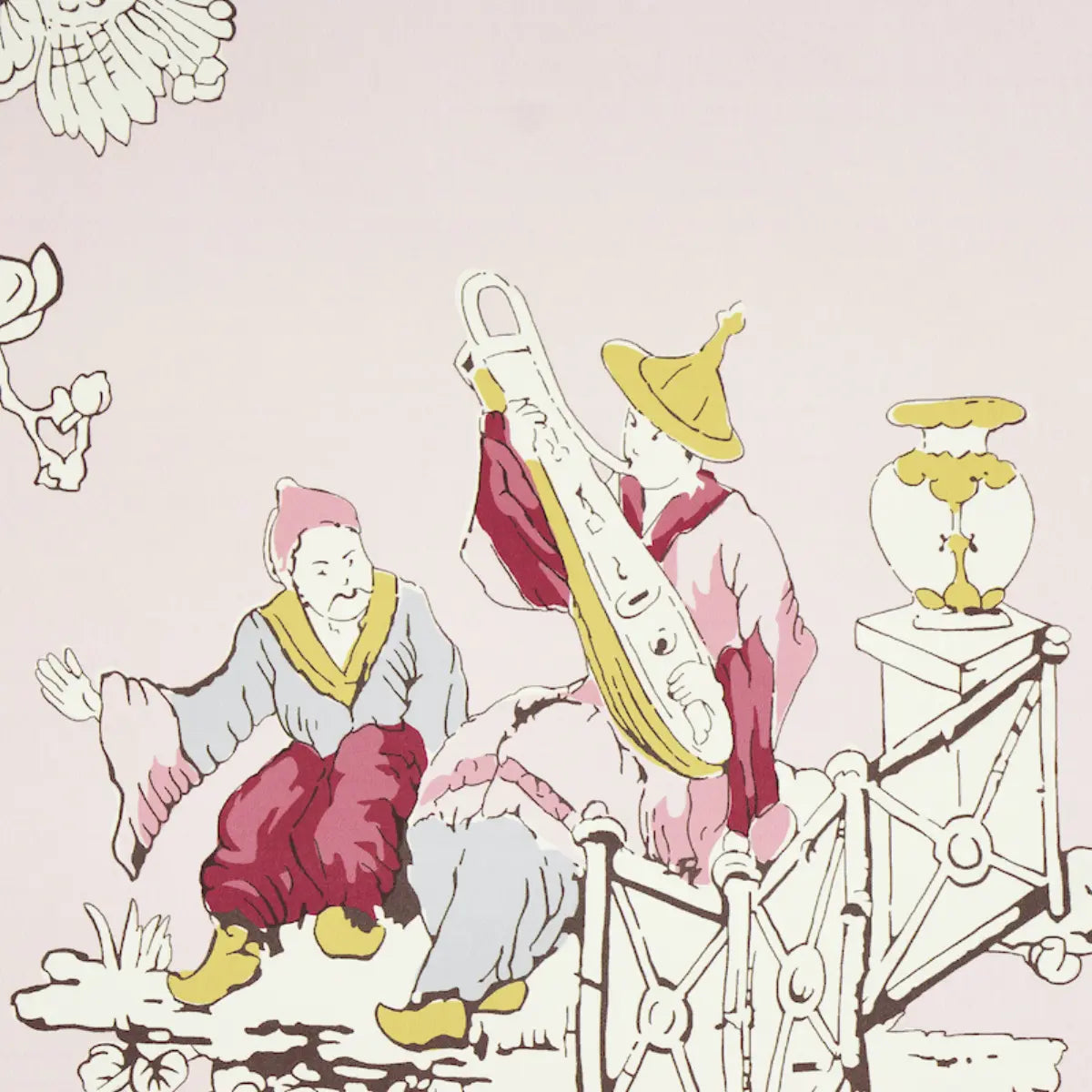 Schumacher Chinoisierie Moderne Walpaper - Pink
