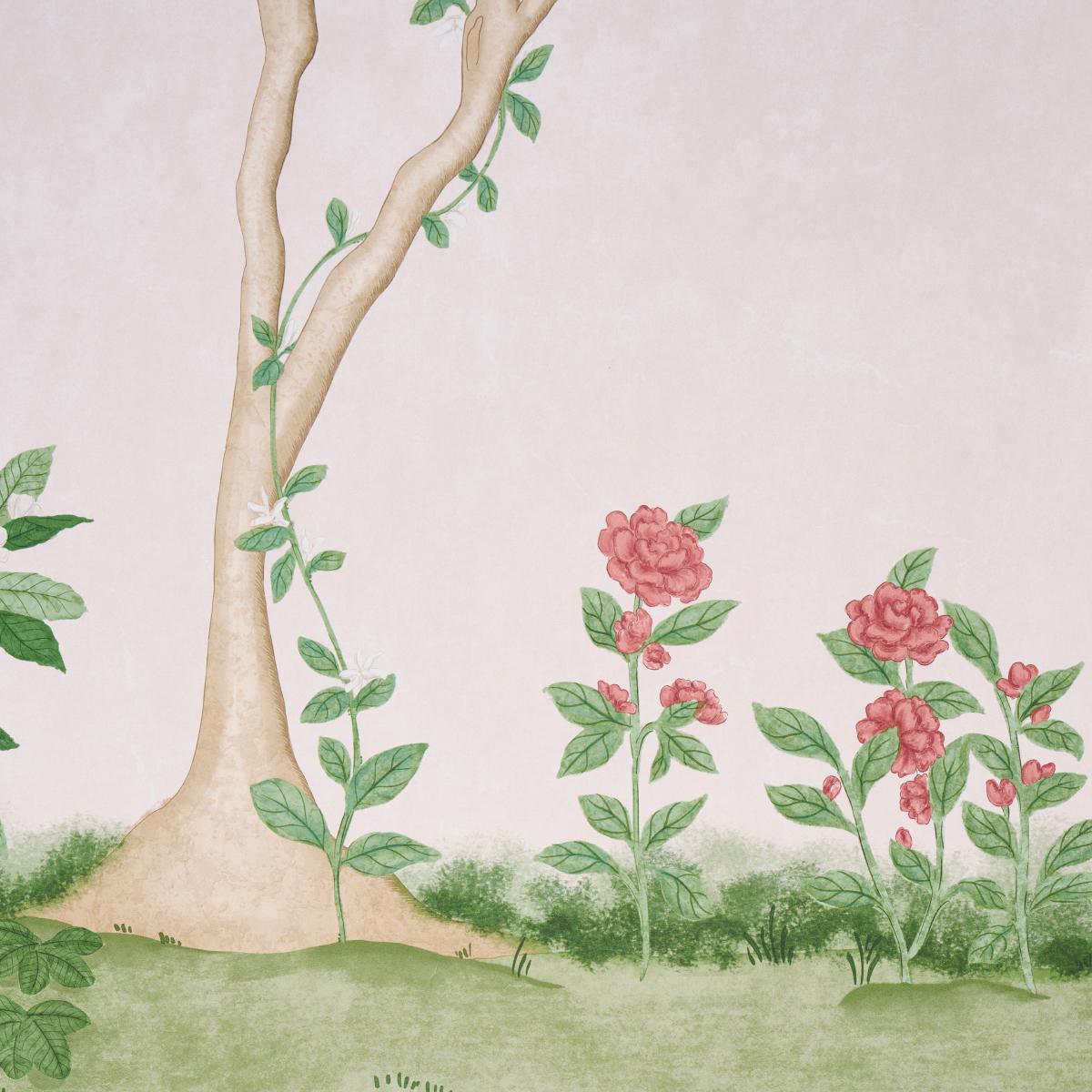 Schumacher Citrus Blossom Wallpaper 2 Panel Set - Blush