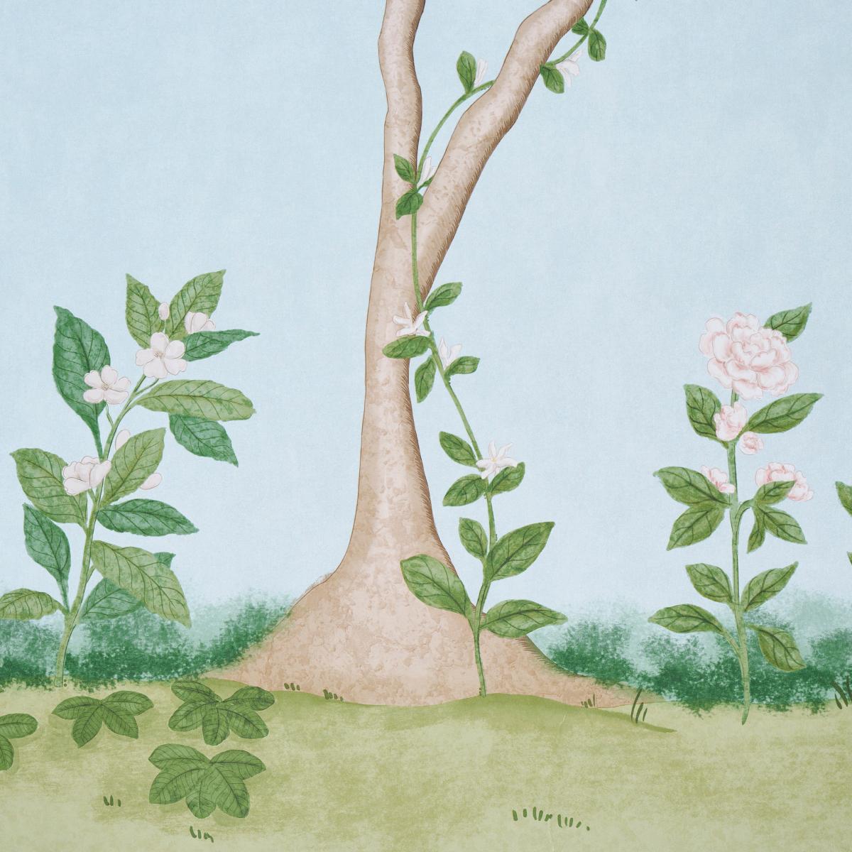 Schumacher Citrus Blossom Wallpaper 2 Panel Set - Sky