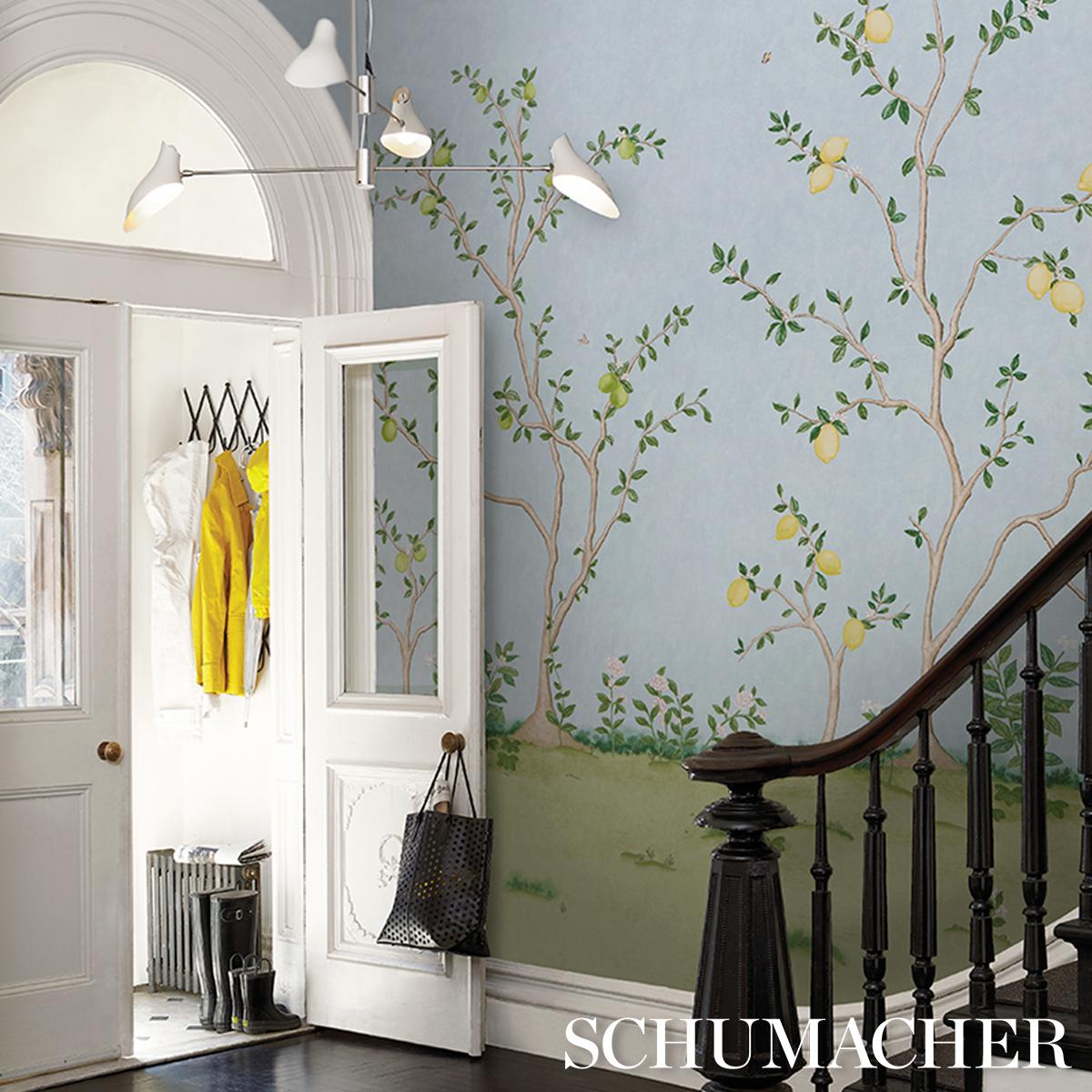 Schumacher Citrus Blossom Wallpaper 2 Panel Set - Sky