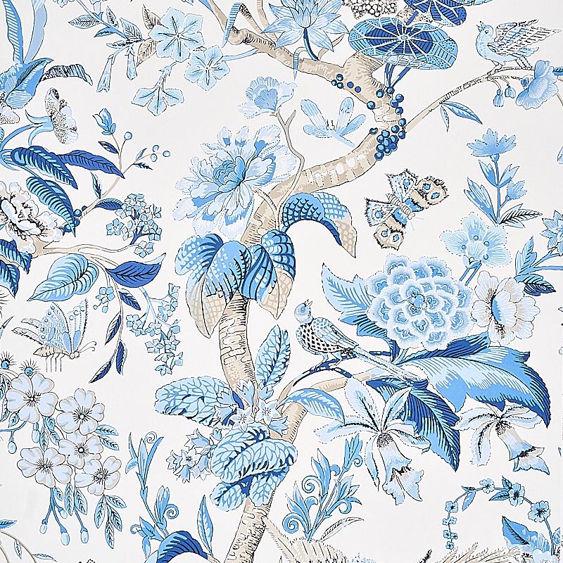 Schumacher Cranley Garden Fabric - Blue