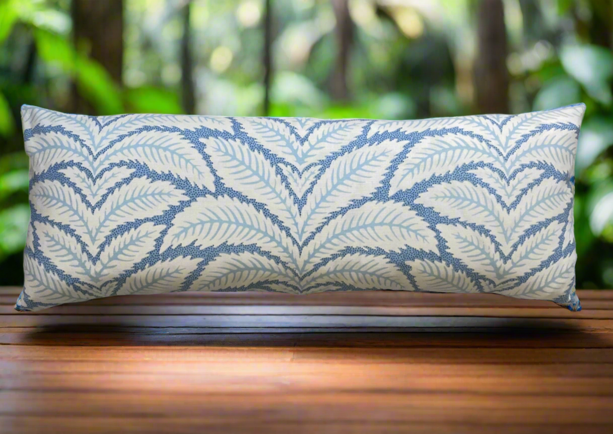 Botanical Pillow Cover - Blue And White