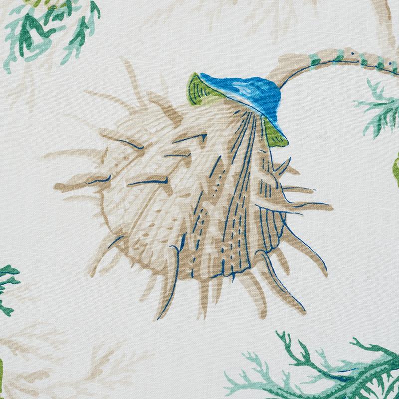 Schumacher Del Tesoro Fabric - Blue and Green