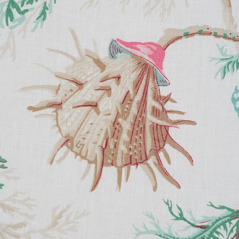 Schumacher Del Tesoro Fabric - Pink and Aqua