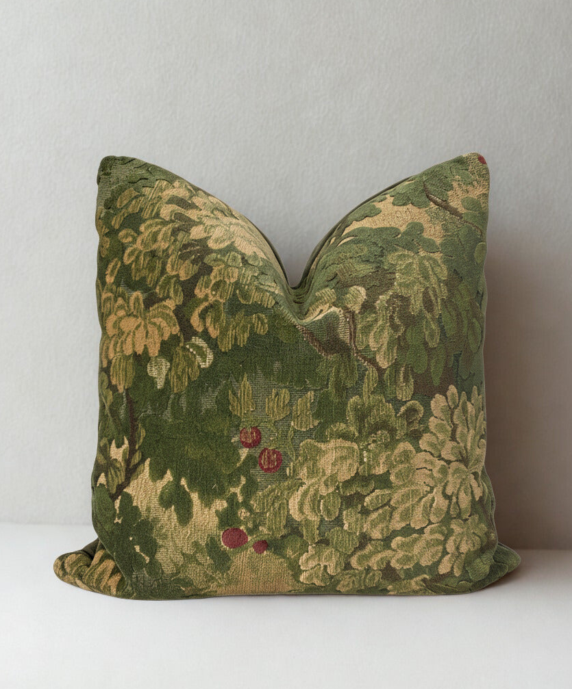 Marly & Mohair Luxury Verdure Velvet Pillow Cover - Forest Greens