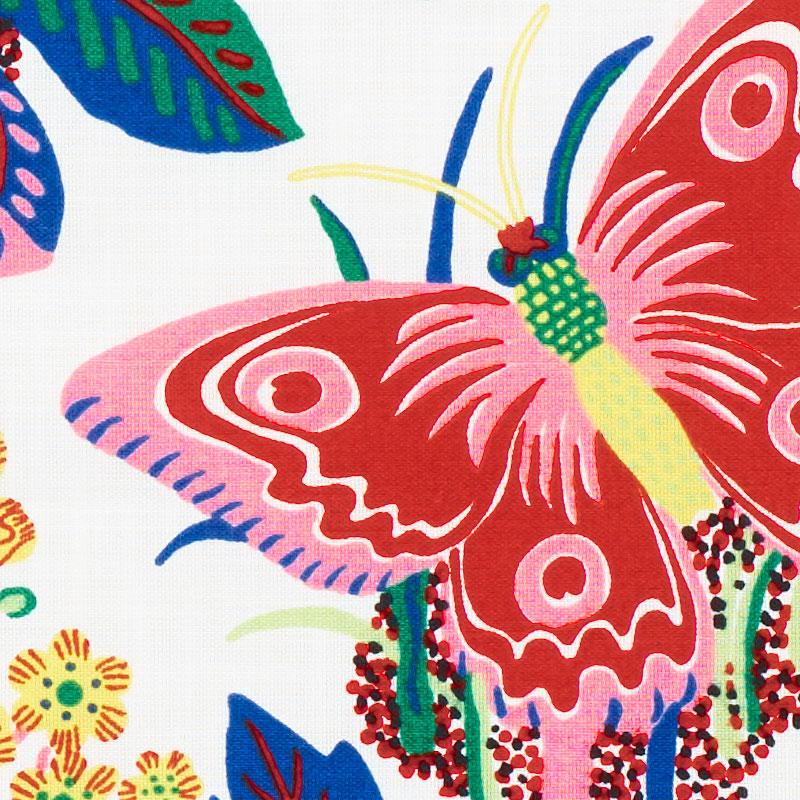 Schumacher Indoor/ Outdoor Exotic Butterfly Fabric - Spring