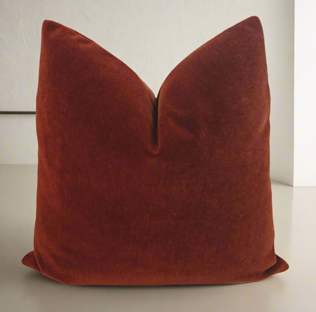 Cinnabar Mohair Pillow Cover