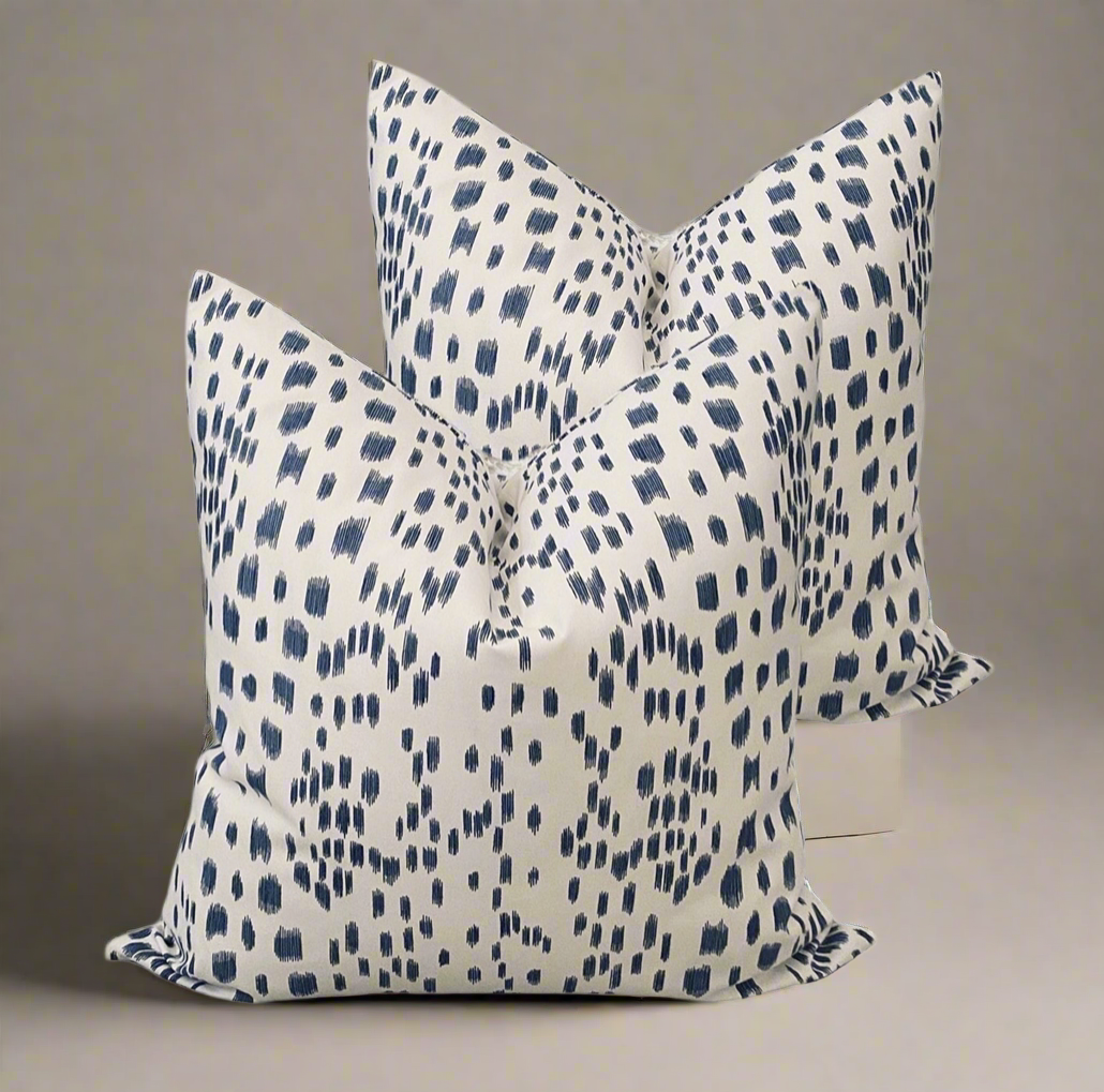 Blue Abstract Animal Print Pillow Cover