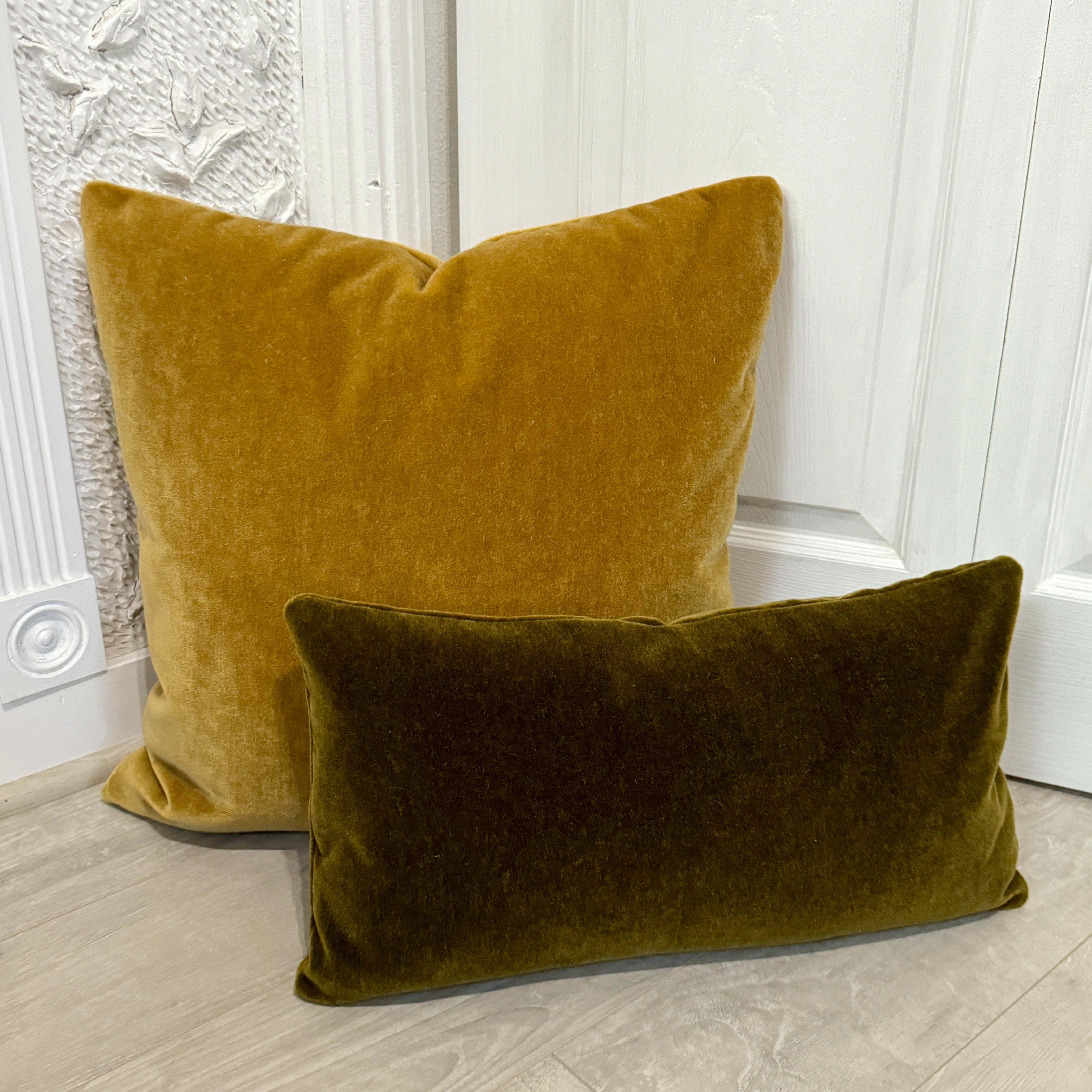 Golden Brown Mohair Pillow Cover