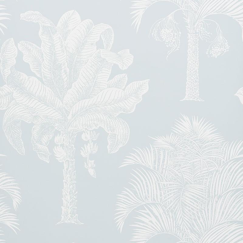Schumacher Grand Palms Wallpaper - Mineral