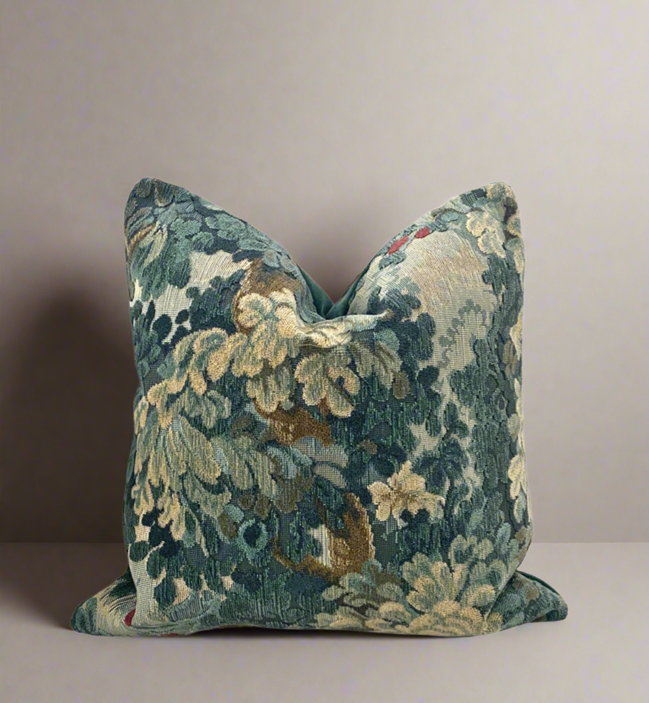 Marly & Mohair Luxury Verdure Velvet Pillow Cover - Blues