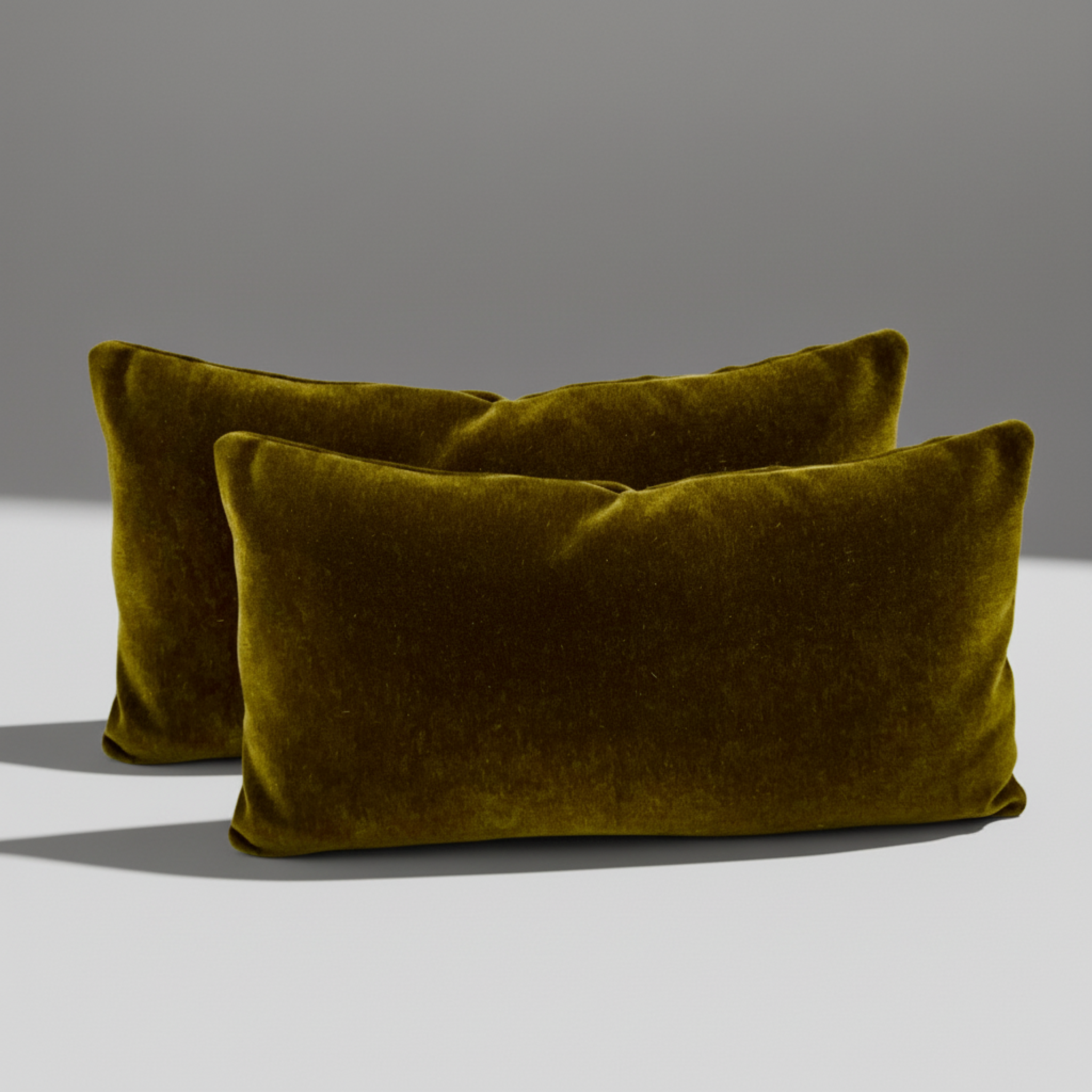 Mohair Pillow Cover in Olive Brown