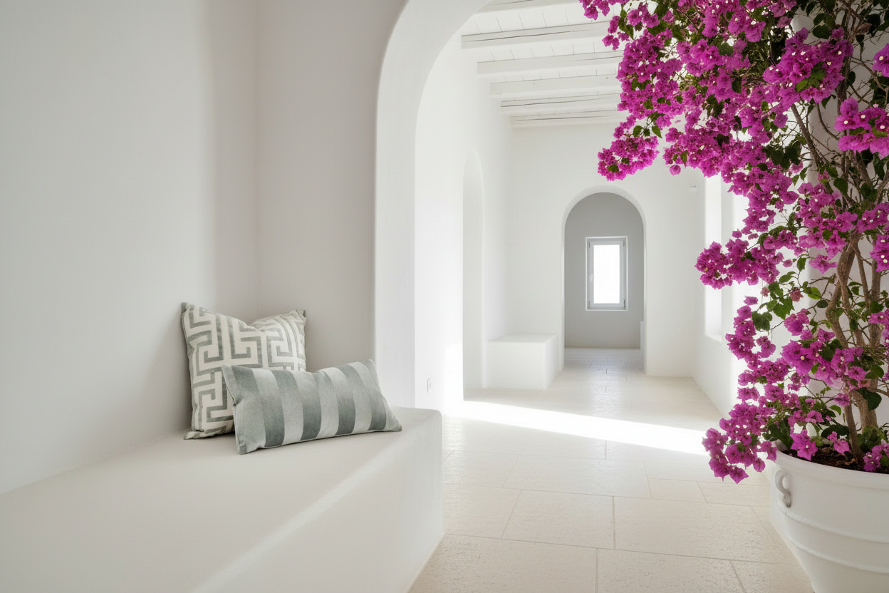 Mohair Euro Stripe Pillow Cover in Pool