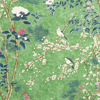 Thibaut Katsura Fabric - Emerald