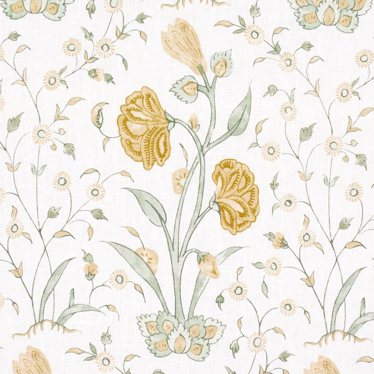 Schumacher Khilana Floral Fabric - Marigold