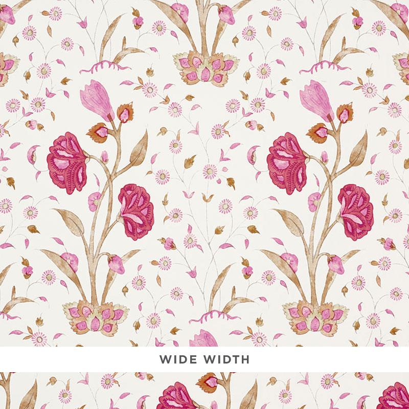 Schumacher Khilana Floral Wallpaper - Spice