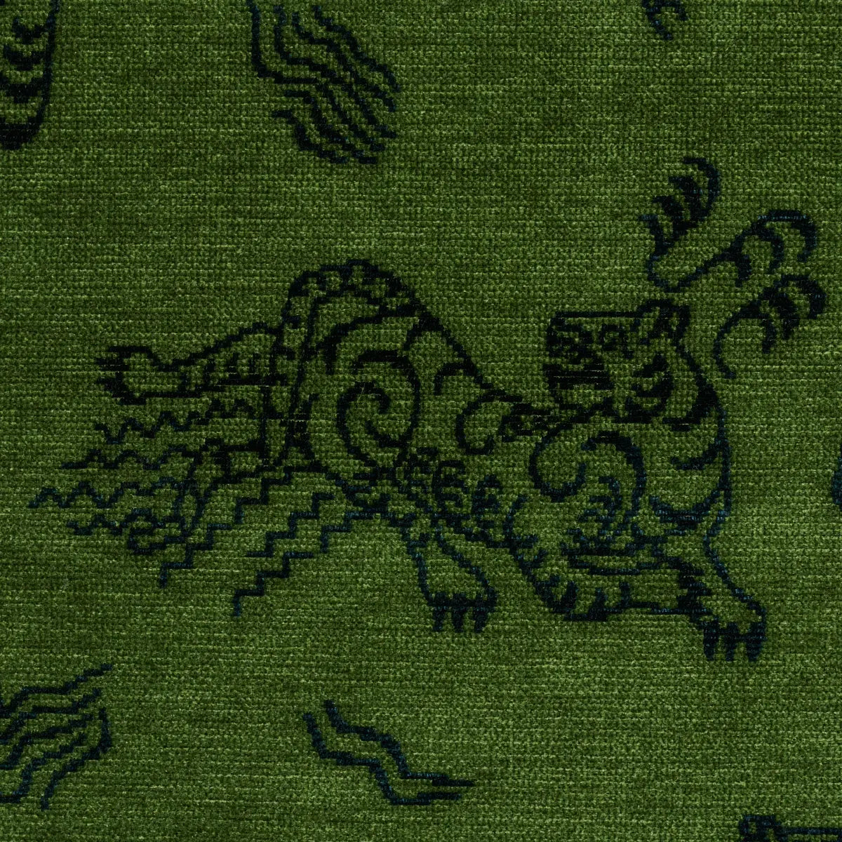 Schumacher Kinabalu Velvet Fabric - Emerald