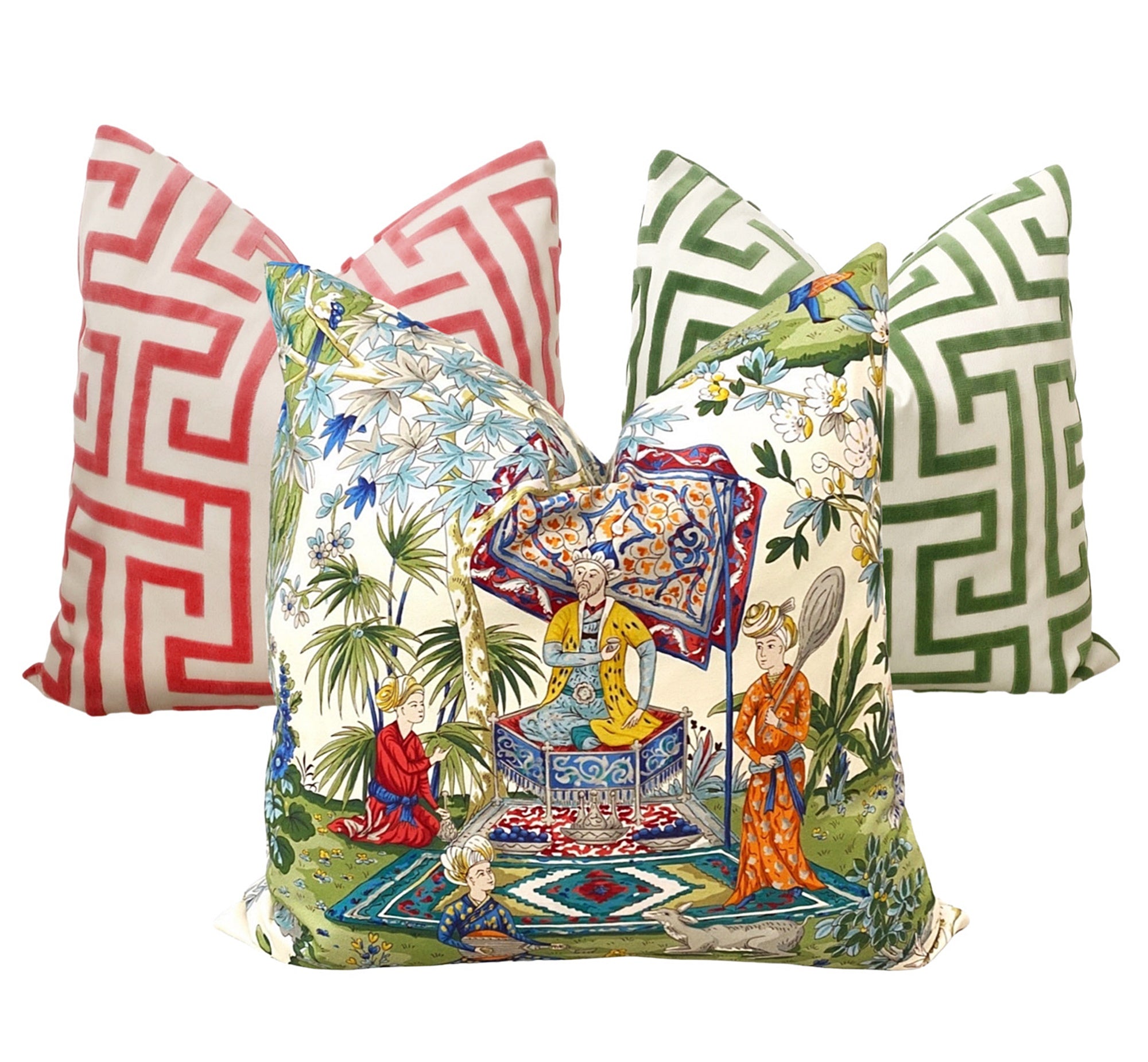 Multi-Color Chinoiserie Pillow Cover