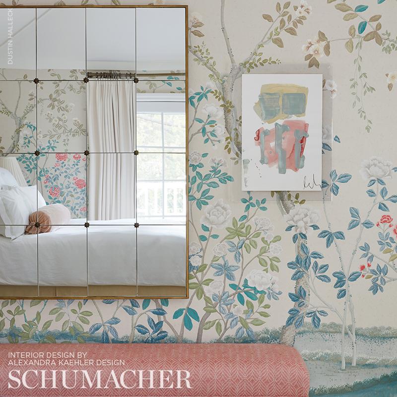 Schumacher Madame De Pompadour (Wide Width) Panel Set Wallpaper - Alabaster