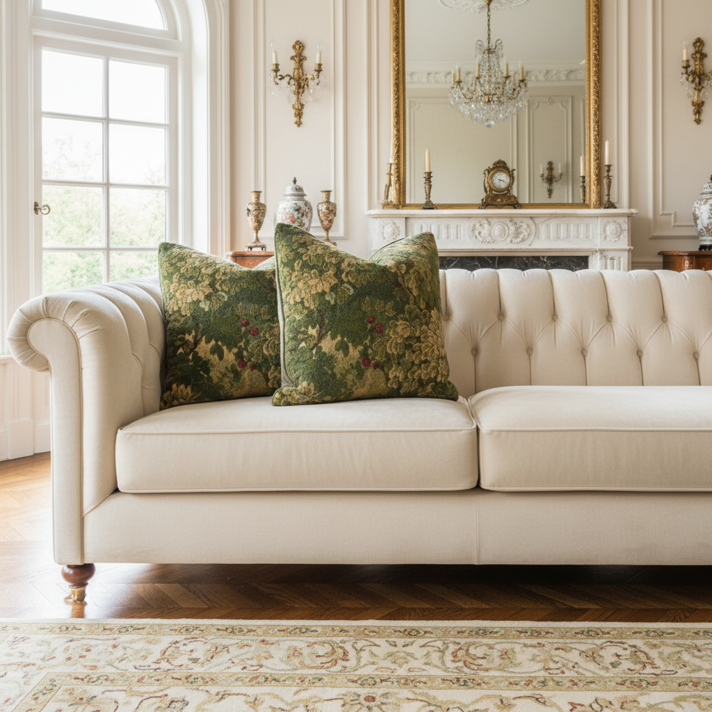 Marly & Mohair Luxury Verdure Velvet Pillow Cover - Forest Greens