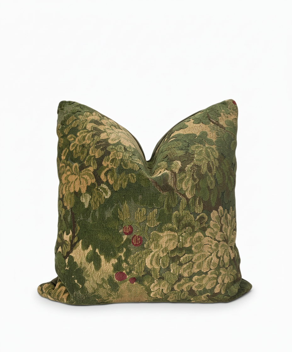 Marly & Mohair Luxury Verdure Velvet Pillow Cover - Forest Greens