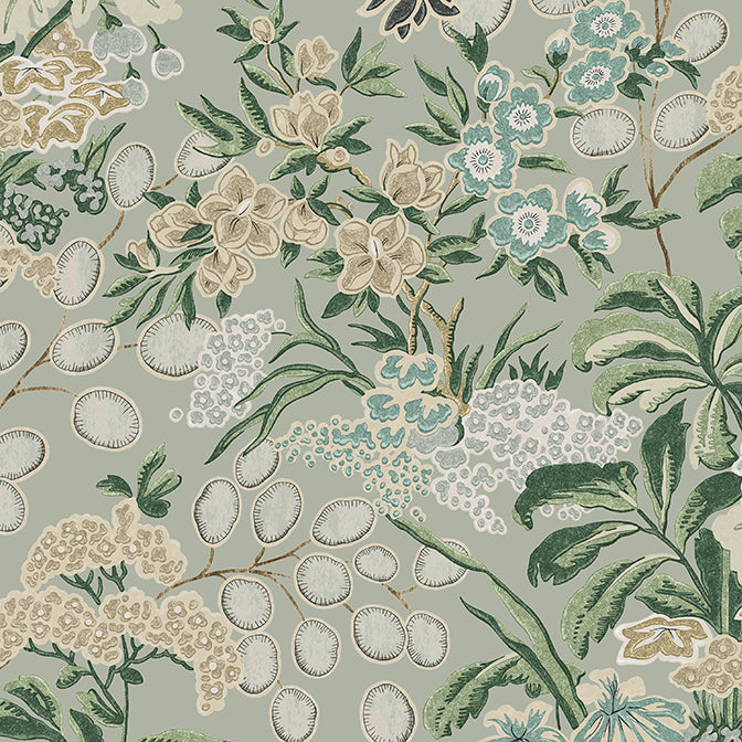 Thibaut Meadow Wallpaper - Sage