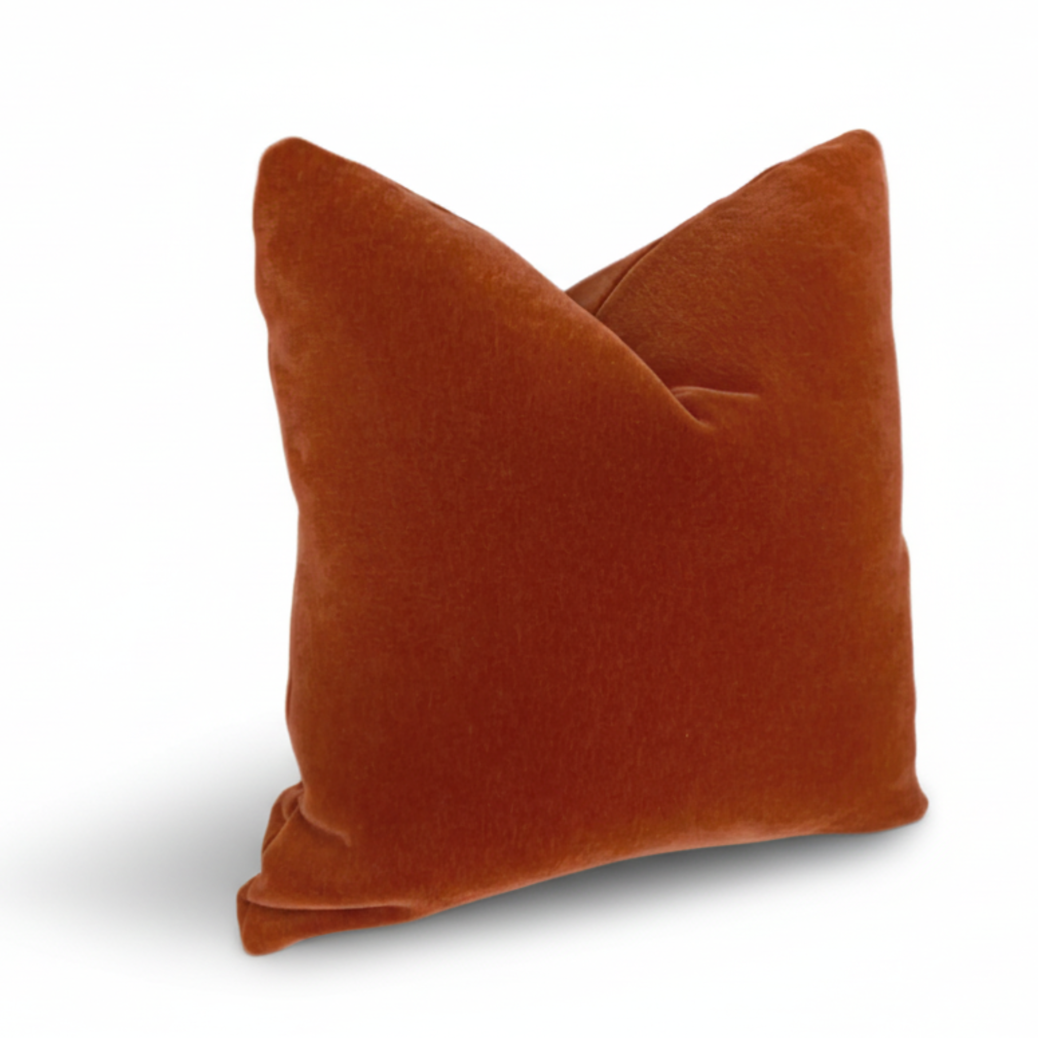 Orange pillow on a white background