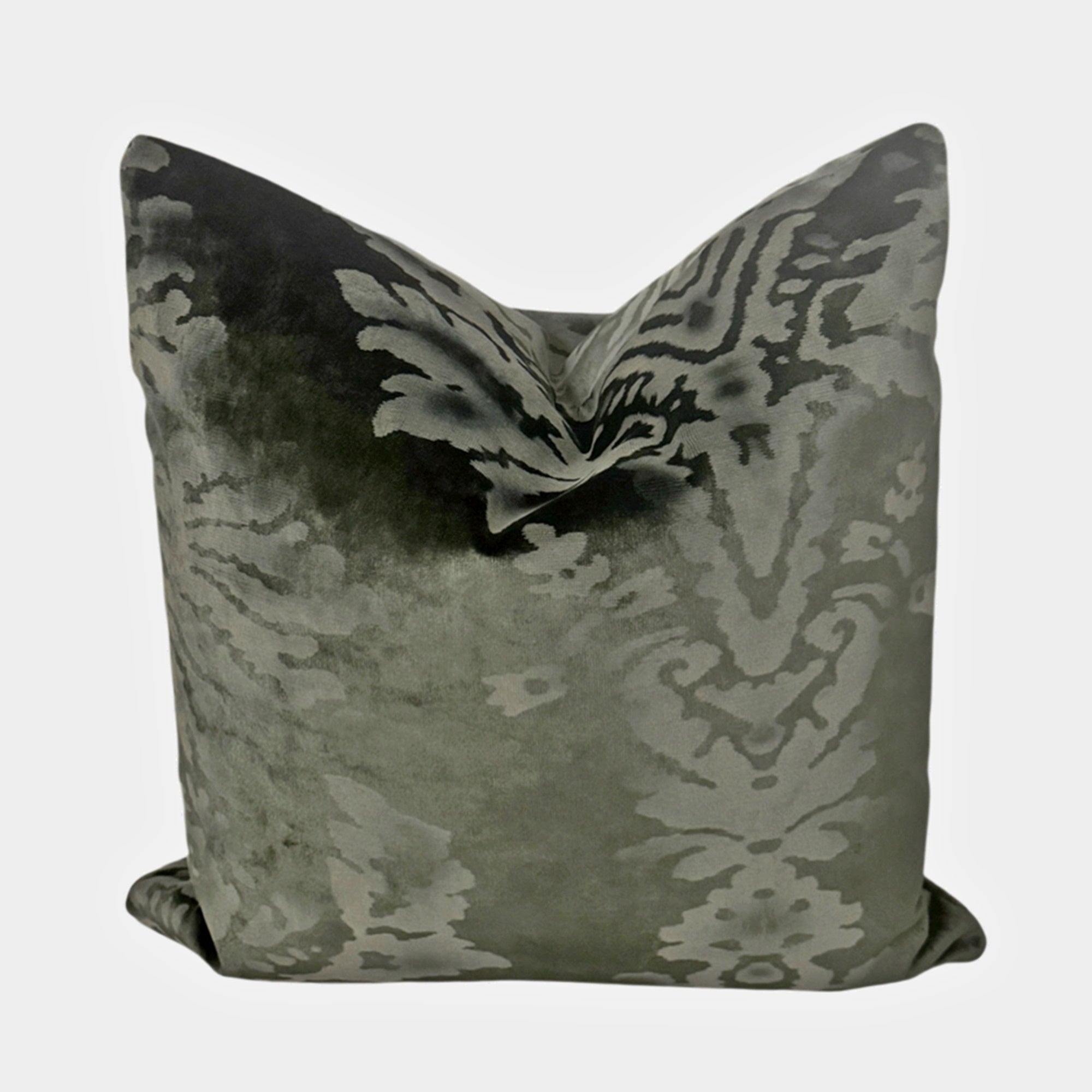 Venezia Italian Velvet Pillow Cover - Verde (Dark Green)