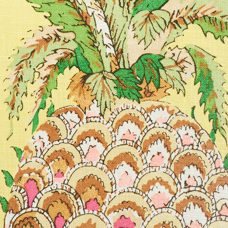 Schumacher Pineapples Fabric - Yellow