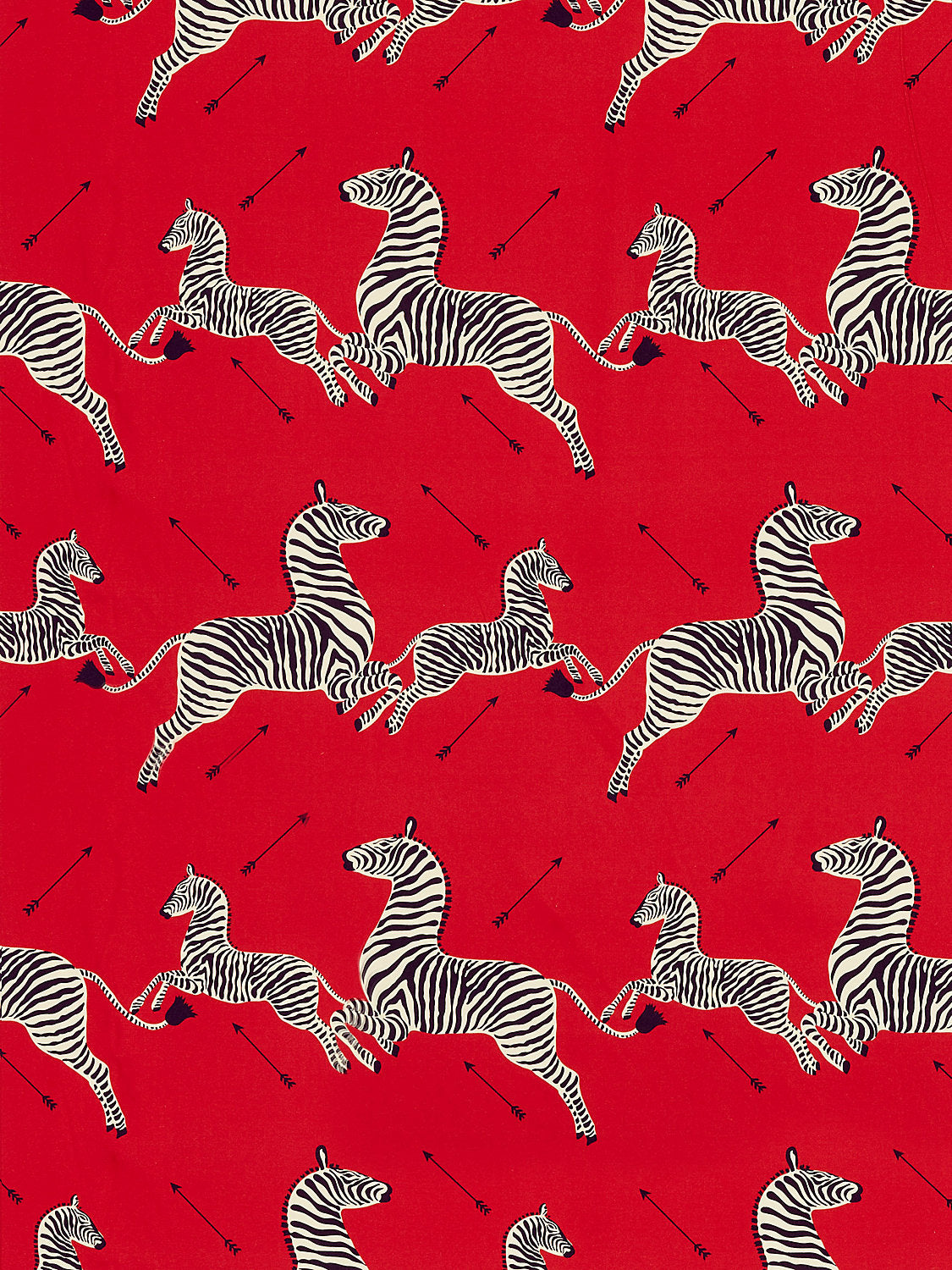Zebras Masai Red Wallpaper By The Double Roll By Scalamandre