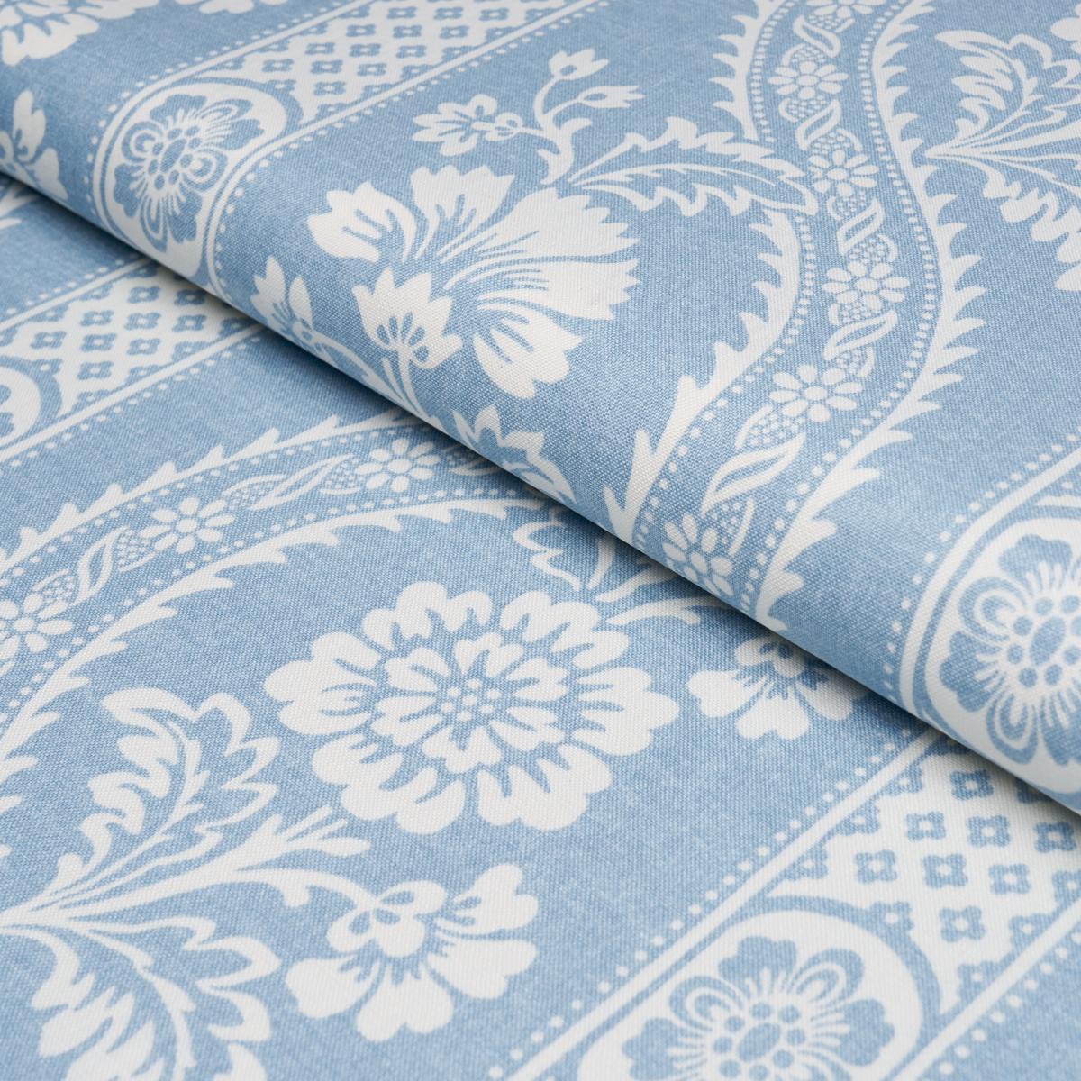 Schumacher Versailles Fabric - Blue