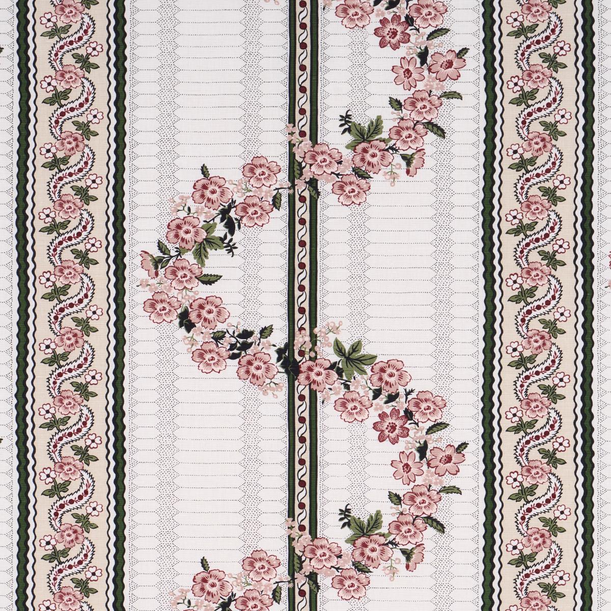 Schumacher Serena Garland Fabric - Rose