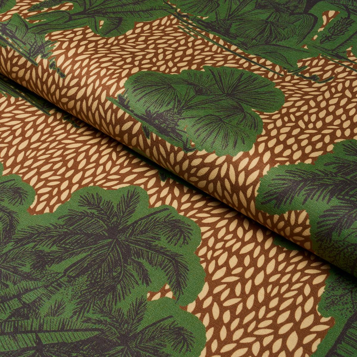 Schumacher Tropical Safari Print Fabric - Orinoco Verdant Oasis