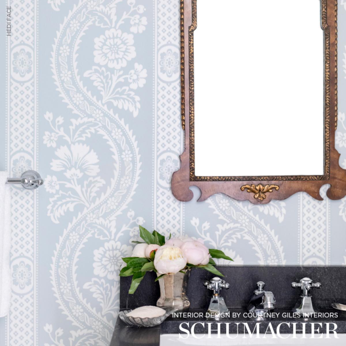 Schumacher Versailles Wallpaper - Blue